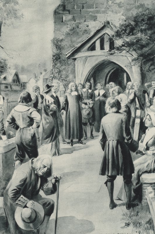 Invånarna i Eyam i Derbyshire bestämmer sig för att stänga sin pestdrabbade by från världen av after Charles Mills Sheldon
