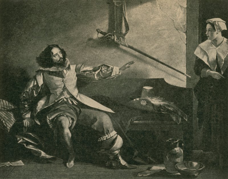 Charles Dickens som kapten Bobadil i Every Man In His Humor av after Charles Robert Leslie