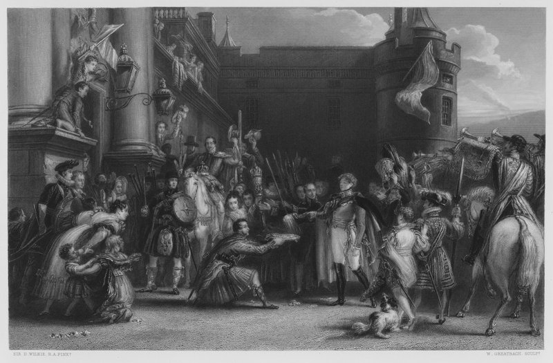 The King at Holyrood, från bilden i Royal Collection av after David Wilkie