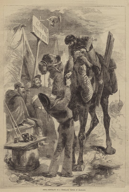 Jacks Hospitality to a Traveling Tartar at Balaclava av after Edmond Morin