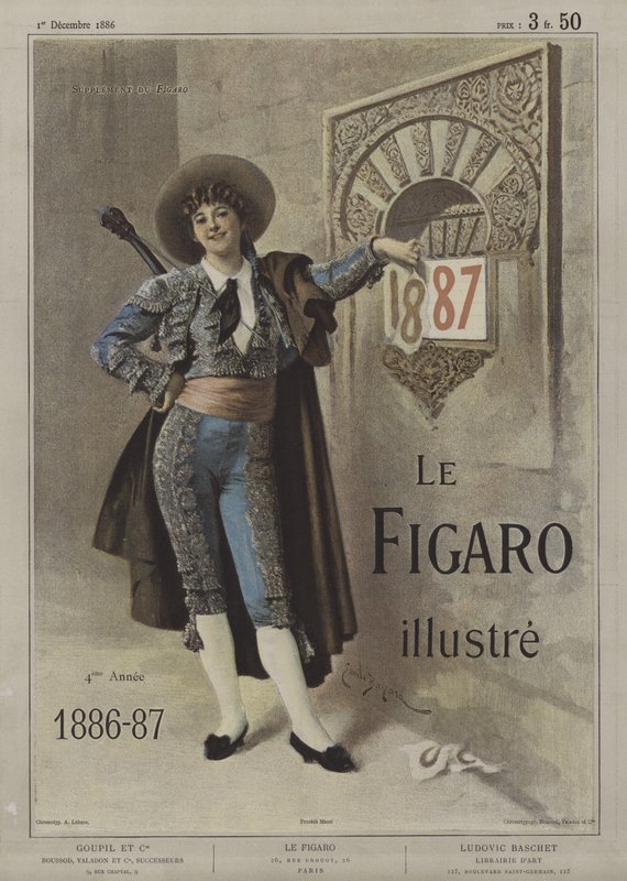 Omslag till Le Figaro Illustre, 1 december 1886 av after Emile Antoine Bayard