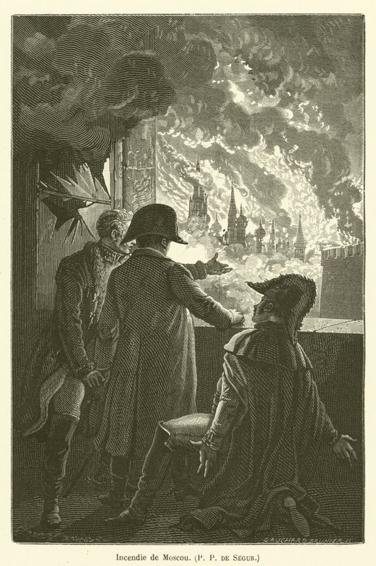 Moskvabrand, P P av Segur av after Emile Antoine Bayard