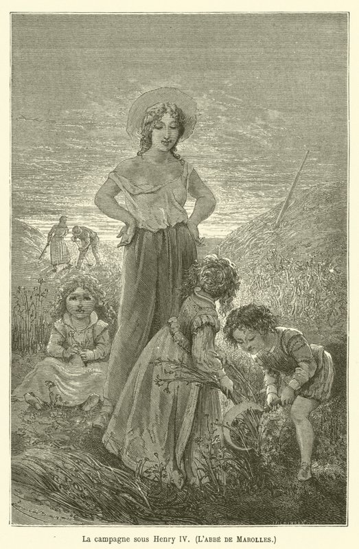 Landsbygden under Henri IV, abboten av Marolles av after Emile Antoine Bayard