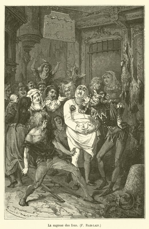Dårarnas visdom, F Rabelais av after Emile Antoine Bayard