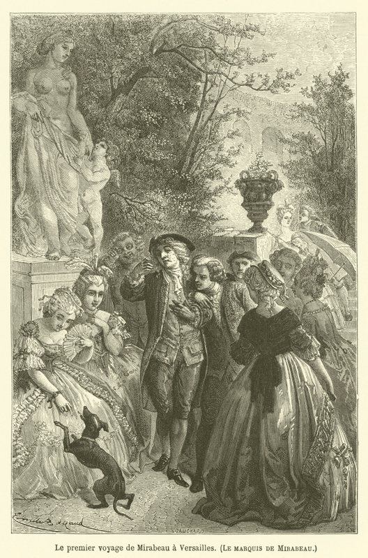 Mirabeaus första resa till Versailles, The Marquis de Mirabeau av after Emile Antoine Bayard