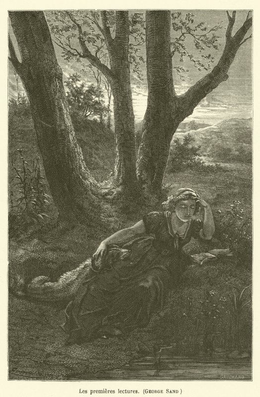 De första läsningarna, George Sand av after Emile Antoine Bayard