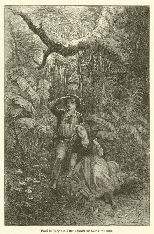 Paul och Virginia, Bernardin av Saint-Pierre av after Emile Antoine Bayard