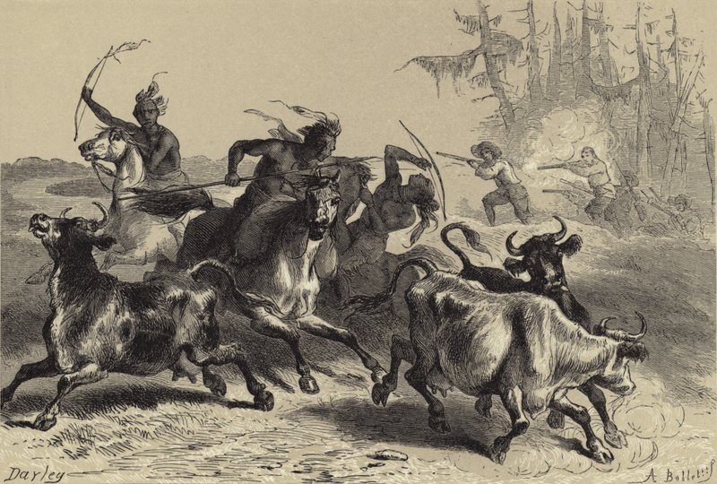 Indianer som plundrar South Carolina Plantations av after Felix Octavius Carr Darley