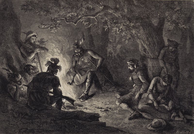 Fångar från Wyoming Valley av after Felix Octavius Carr Darley