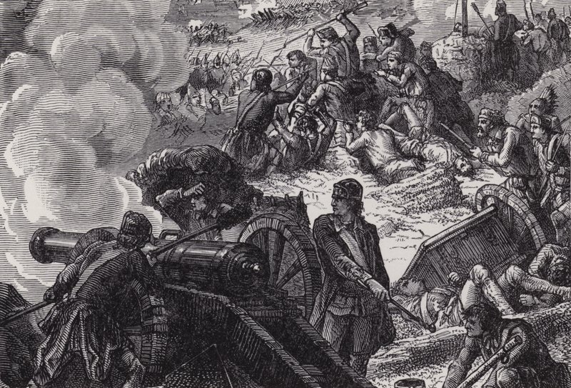 Slaget vid Bunker Hill av after Felix Octavius Carr Darley