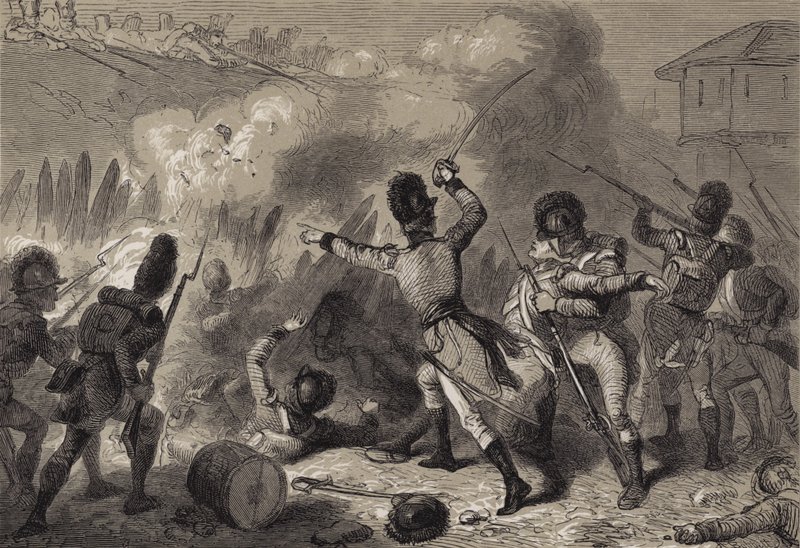 Britterna slog tillbaka vid Fort Stephenson av after Felix Octavius Carr Darley