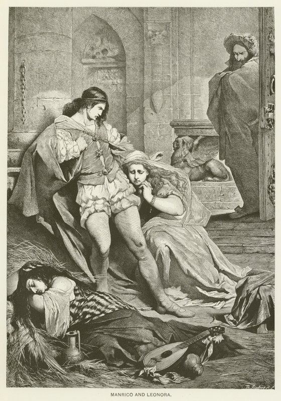 Manrico och Leonora av after Ferdinand Keller