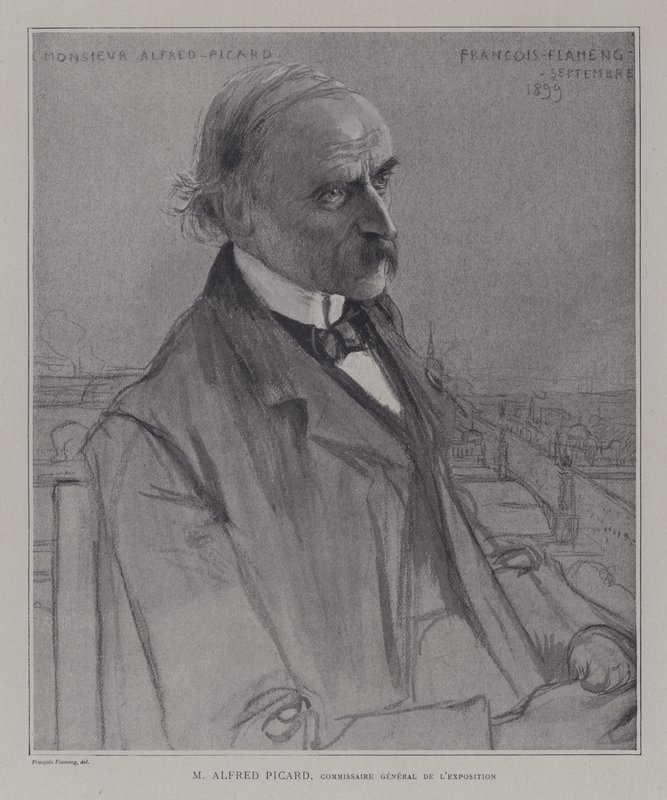 Alfred Picard, generalkommissionär för Exposition Universelle 1900, Paris av after Francois Flameng