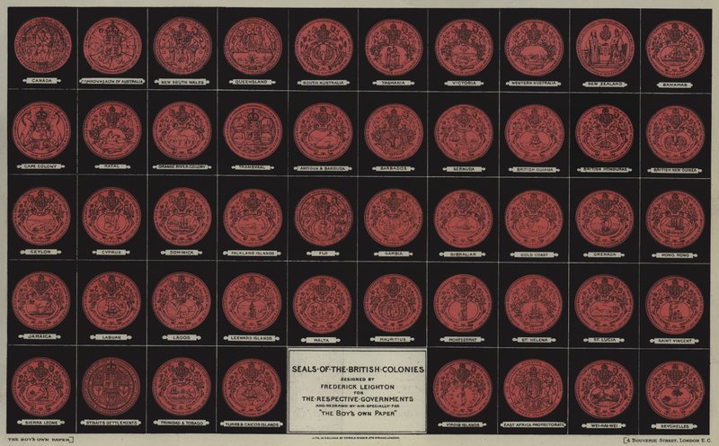 Seals of the British Colonies, designad av Frederick Leighton av after Frederic Leighton