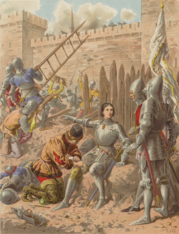 Belägringen av Paris (chromolitho) av after Frederic Theodore Lix