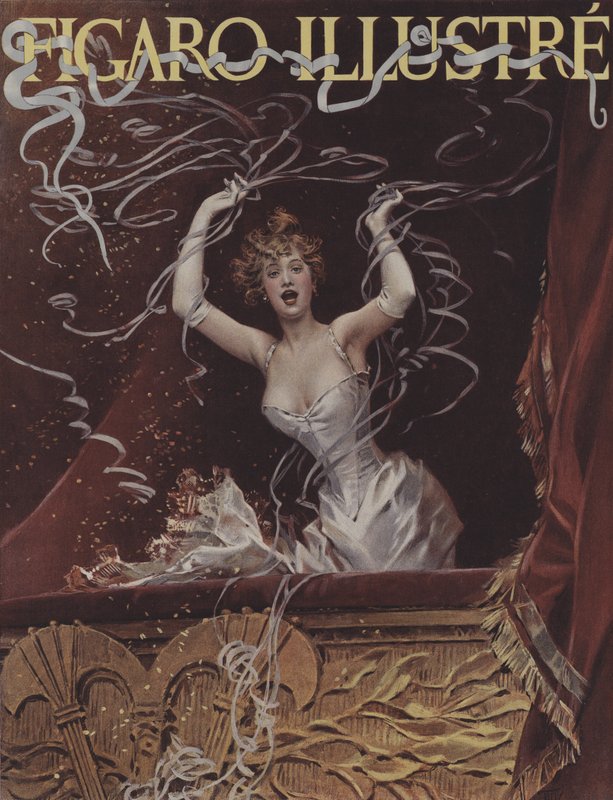 Streamers. Omslag till Le Figaro Illustre, mars 1894 av after Frederik Hendrik Kaemmerer