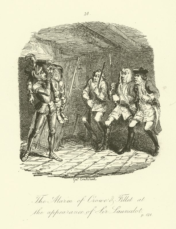Illustration för Launcelot Greaves av Tobias Smollett av after George Cruikshank