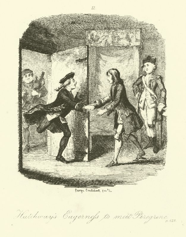 Illustration för Peregrine Pickle av Tobias Smollett av after George Cruikshank