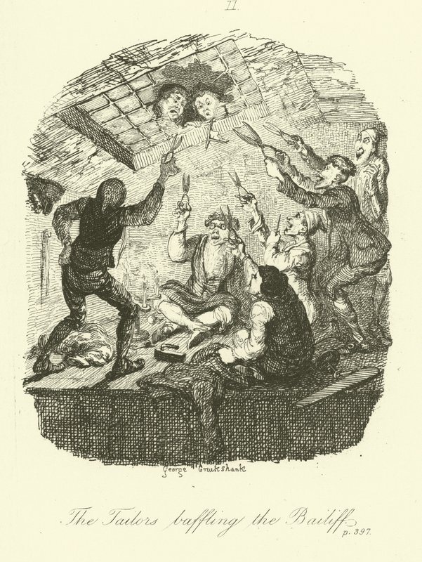 Illustration för Peregrine Pickle av Tobias Smollett av after George Cruikshank