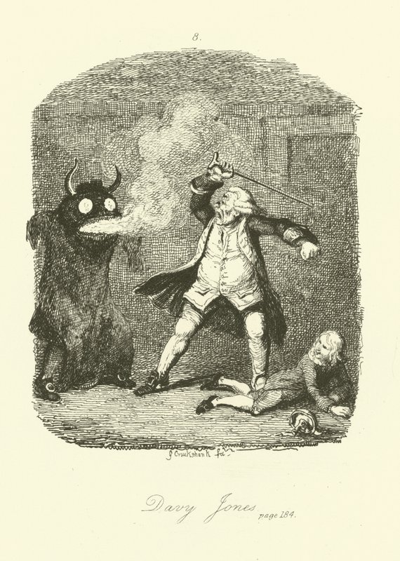 Illustration för Peregrine Pickle av Tobias Smollett av after George Cruikshank