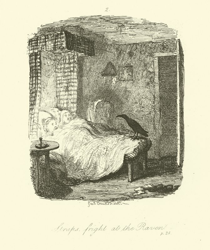 Illustration för Roderick Random av Tobias Smollett av after George Cruikshank