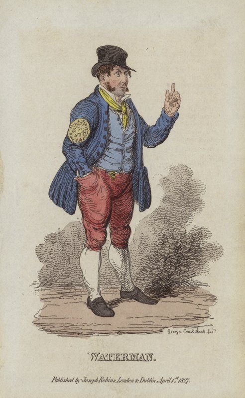 Färjkarl av after George Cruikshank