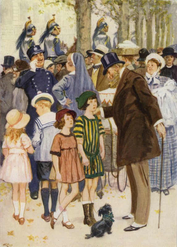 En gata i Paris av after Gordon Frederick Browne