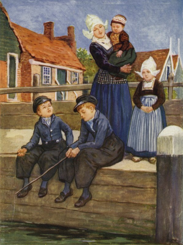 Vid en holländsk kanal av after Gordon Frederick Browne