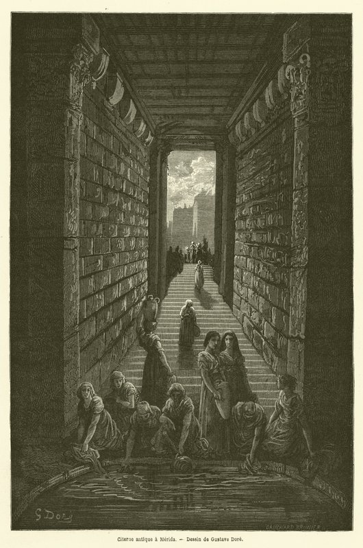 Forntida cistern i Merida av Gustave after Dore