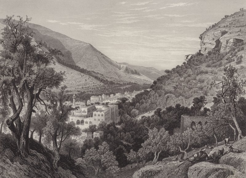 Nablus, det antika Sikem av after Harry Fenn
