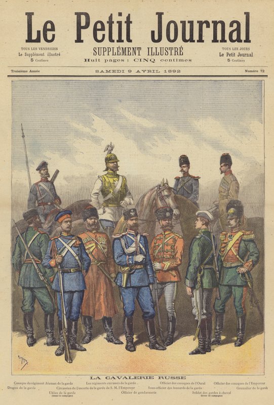 Ryska arméns kavalleri av after Henri Meyer