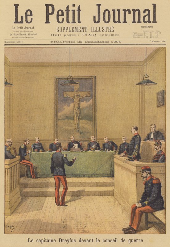 krigsrätt för kapten Alfred Dreyfus av after Henri Meyer