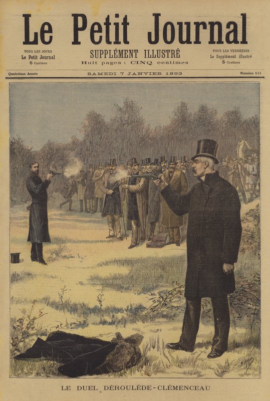 Duell mellan Paul Deroulede och Georges Clemenceau av after Henri Meyer