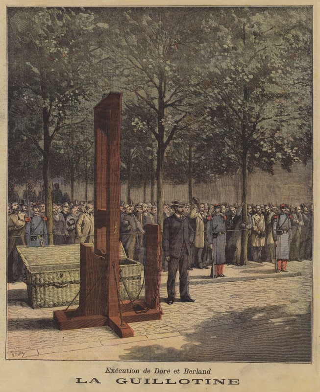 Avrättning av Dore och Berland av after Henri Meyer