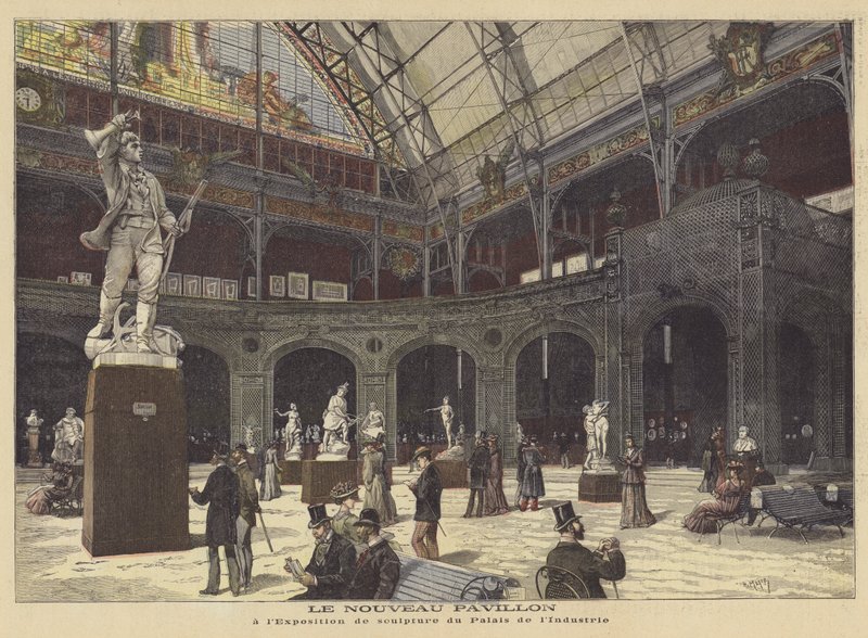 Utställning av skulptur i den nya paviljongen i Palais de l