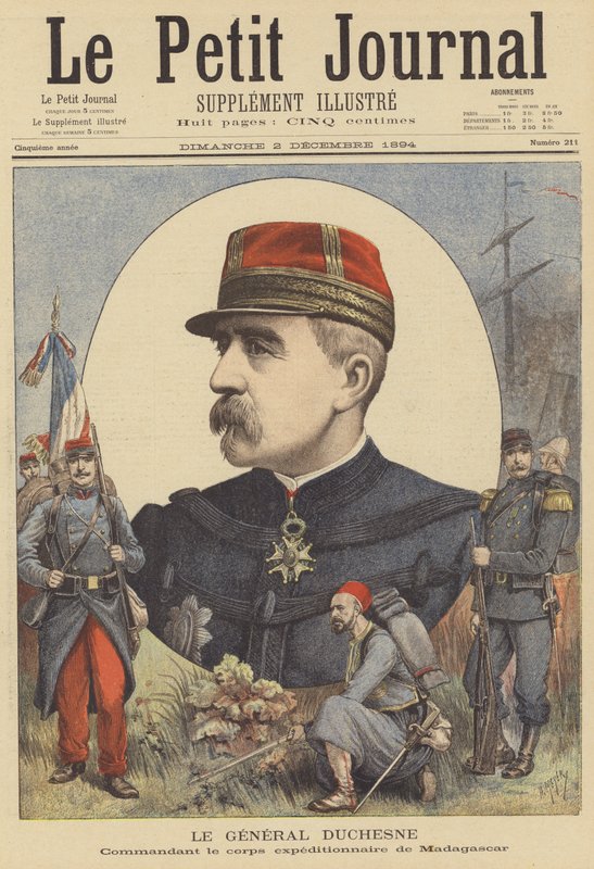 General Duchesne, befälhavare för den franska expeditionsstyrkan till Madagaskar av after Henri Meyer