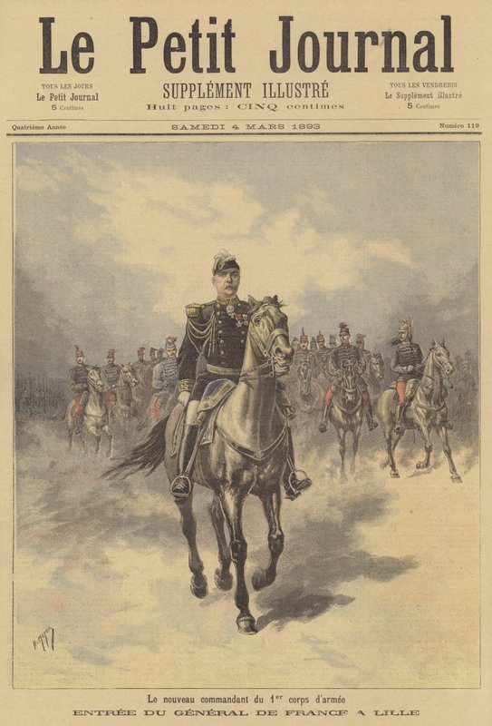 General de France, ny befälhavare för den franska arméns första kår, går in i Lille av after Henri Meyer
