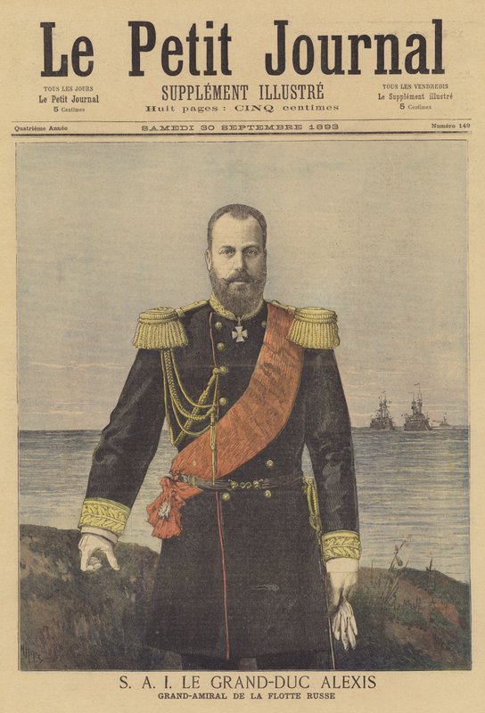 Storhertig Alexei, den ryska flottans storamiral av after Henri Meyer