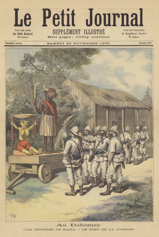 I Dahomey: fetischerna från Kana - krigsguden av after Henri Meyer