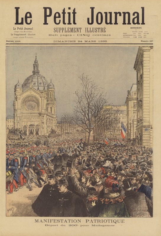 Patriotisk demonstration av after Henri Meyer