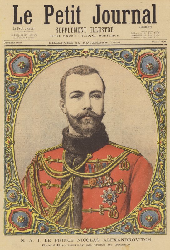 Prins Nicholas Alexandrovich, arvtagare till den ryska tronen av after Henri Meyer