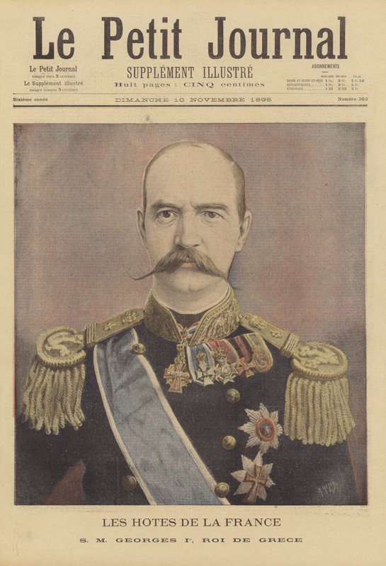 Kungliga besökare till Frankrike: George I, kung av Grekland av after Henri Meyer
