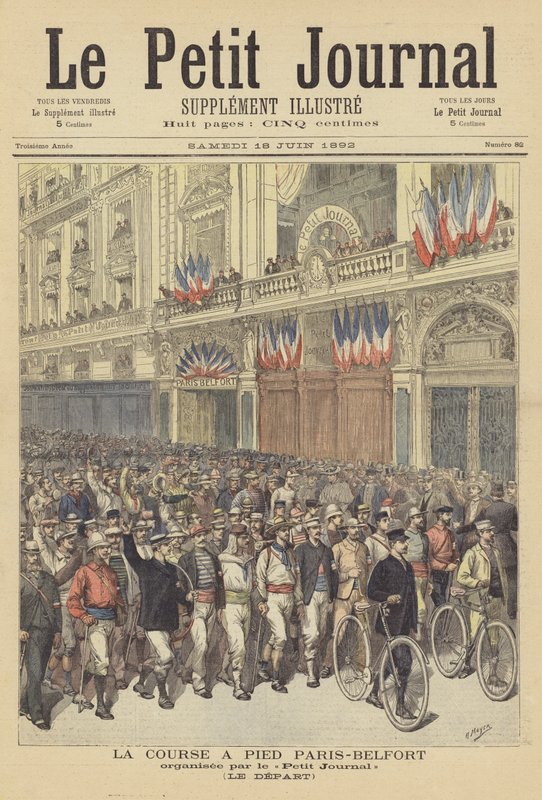 Start för löploppet Paris-Belfort av after Henri Meyer