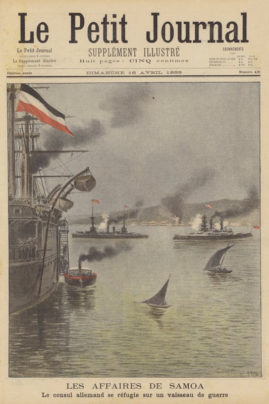 Belägringen av Apia, Samoa av after Henri Meyer