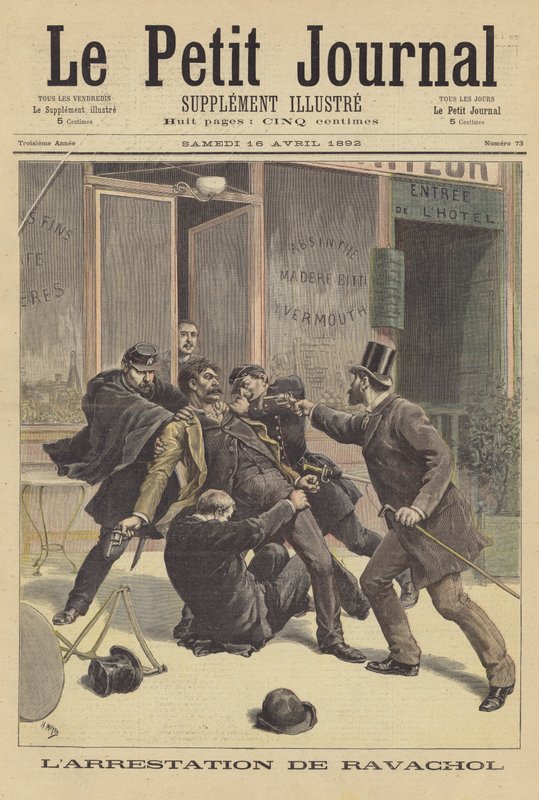 Gripandet av Ravachol av after Henri Meyer