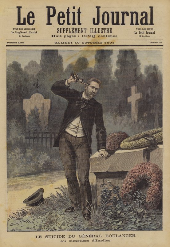 General Boulangers självmord av after Henri Meyer