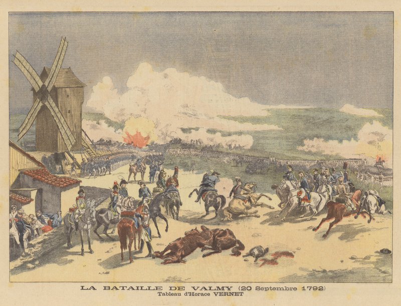 Slaget vid Valmy (20 september 1792) av after Horace Vernet