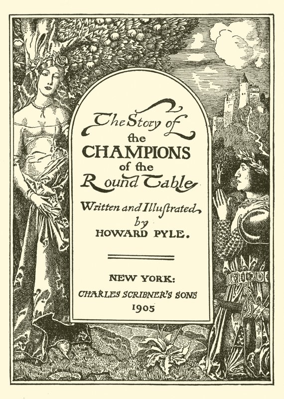 Titelsidan för The Story of the Champions of the Round Table av after Howard Pyle