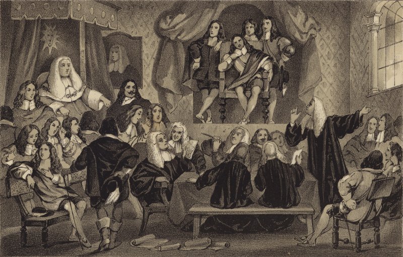 Temple Revels före Karl den andre av James Stephanoff