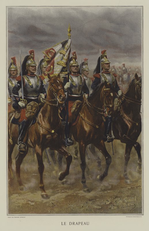Flaggan av after Jean Baptiste Edouard Detaille